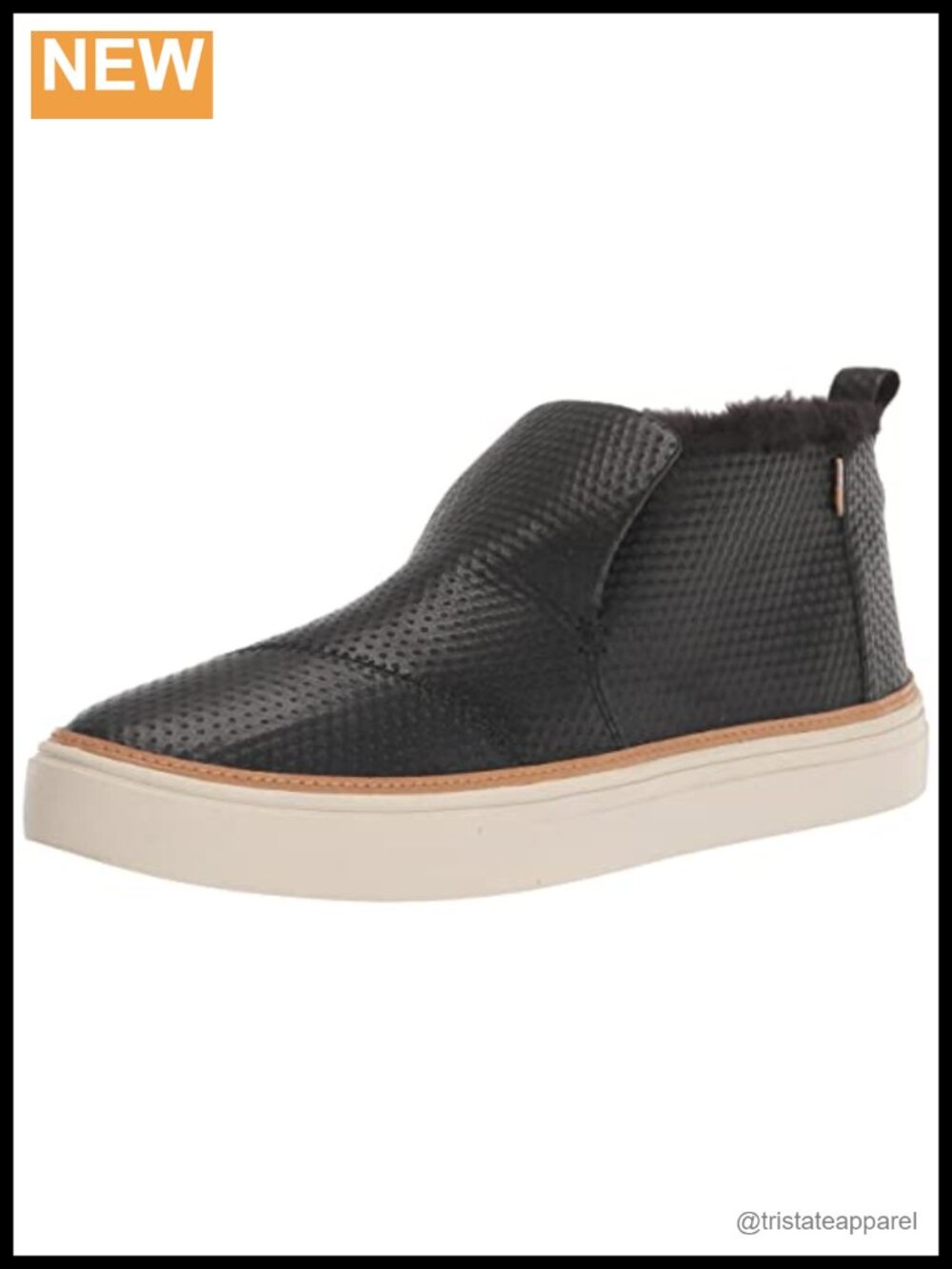 TOMS Paxton Suede Leather Faux Fur Lined Pull-On Mid-Cut Slip-On Shoes